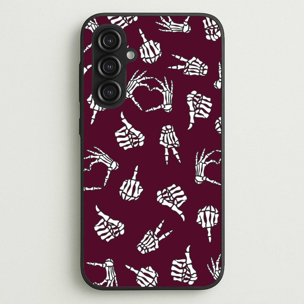 Skeleton Hands Pattern Galaxy S23FE Case