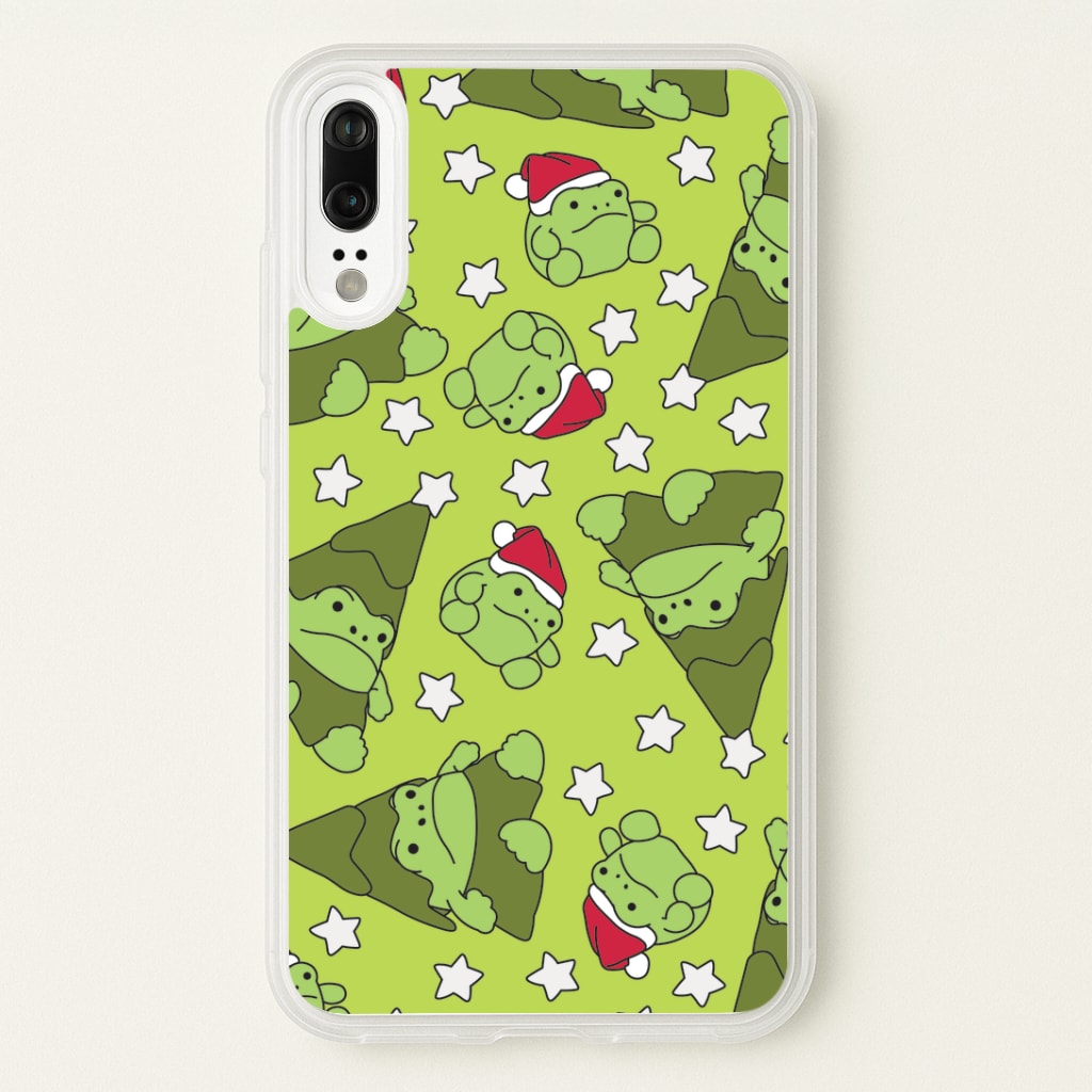 Christmas Frogs And Stars Plush Pattern Huawei P20 Case