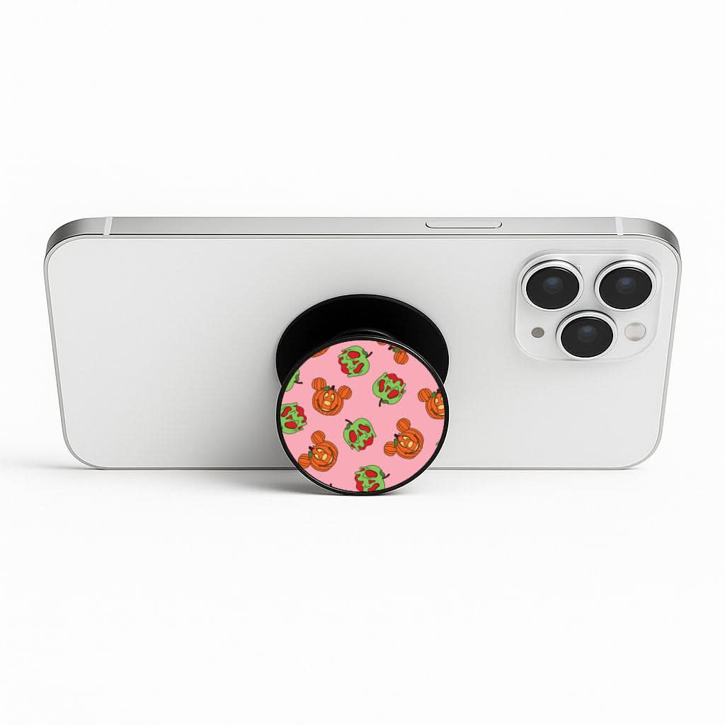 Pumpkin Mouse And Poison Apple Pattern Phone Stand