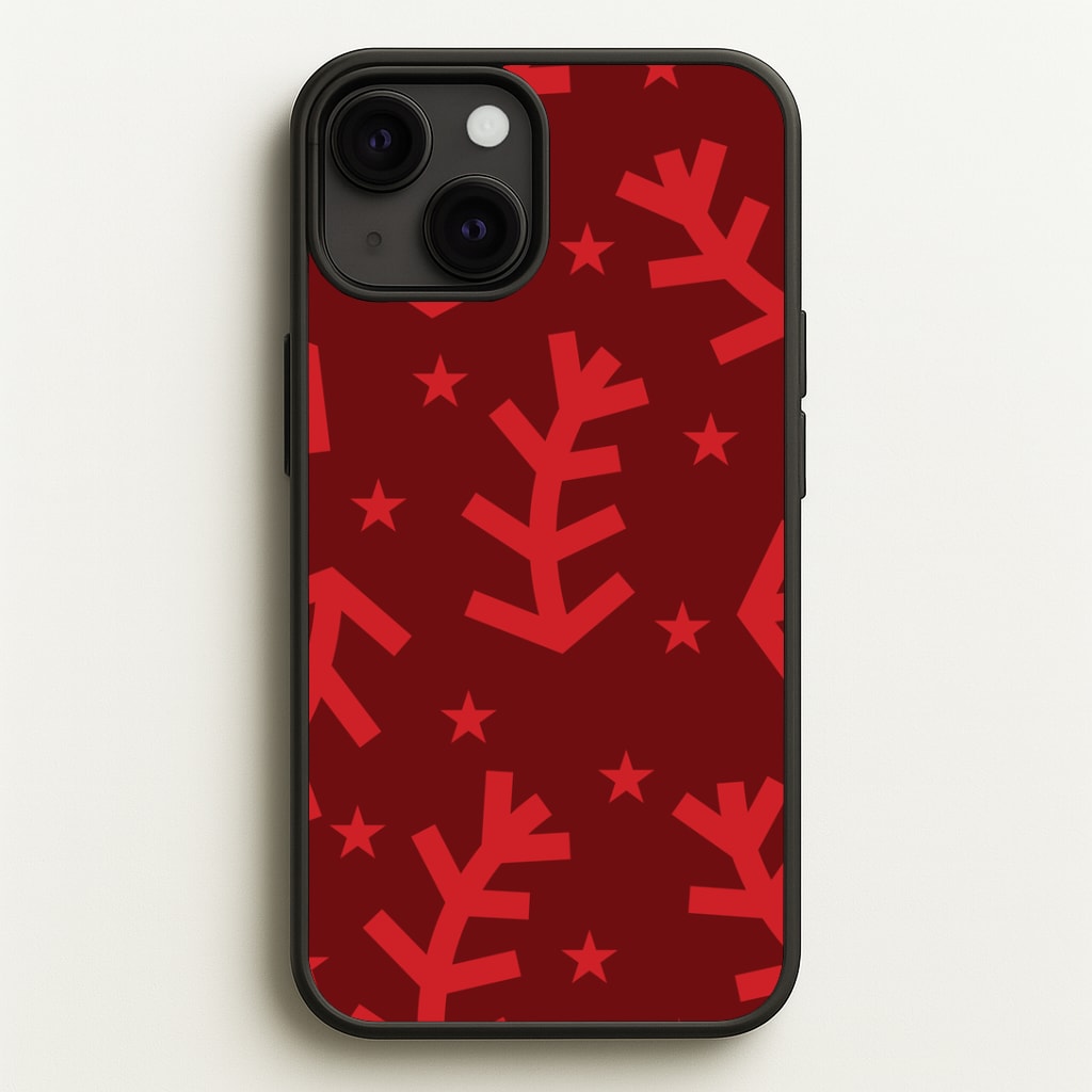 Abstract Ferns And Snowflakes Pattern iPhone 13 Mini Case