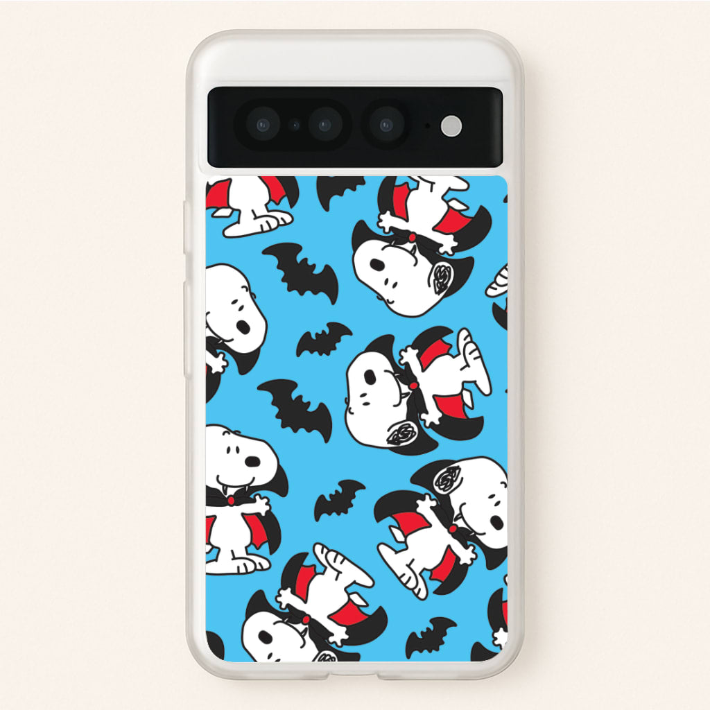 Cartoon Beagle Vampire And Bats Pattern Google Pixel 7 Pro Case