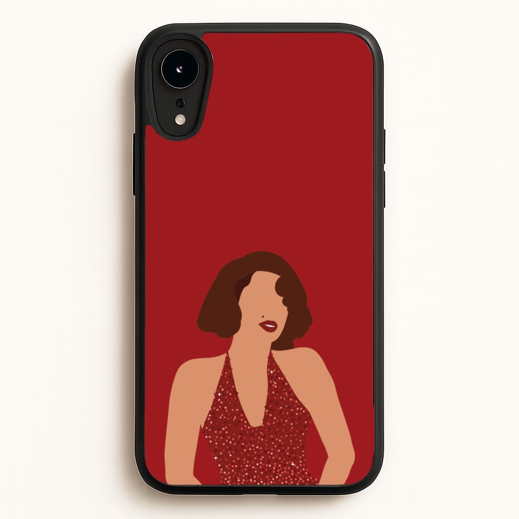 Red Sparkly Dress iPhone XR Case