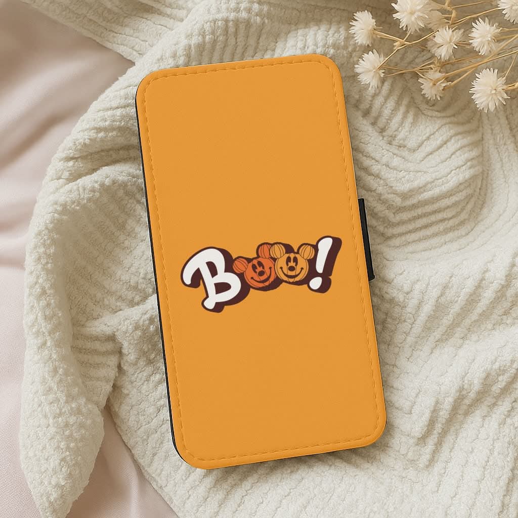 Pumkin Mouse Boo Leather Phone Case