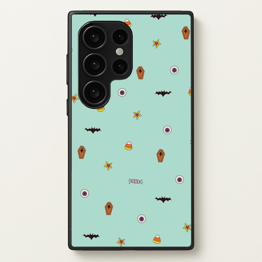 Minature Halloween Cartoons Pattern Galaxy S24 Ultra Case