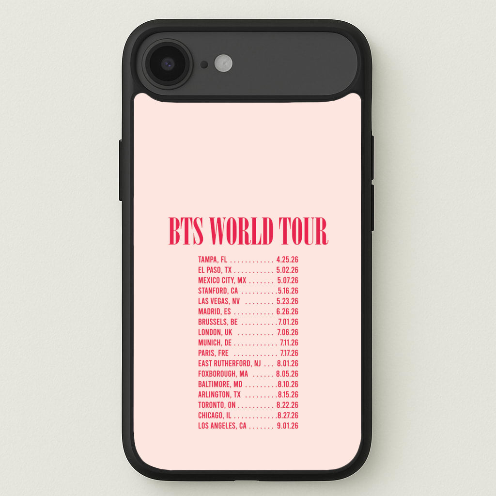 K-Pop Band World Tour List 2026 iPhone 17 Air Case
