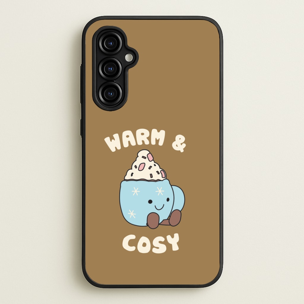 Hot Cocoa Plush Quote Galaxy A54 Case