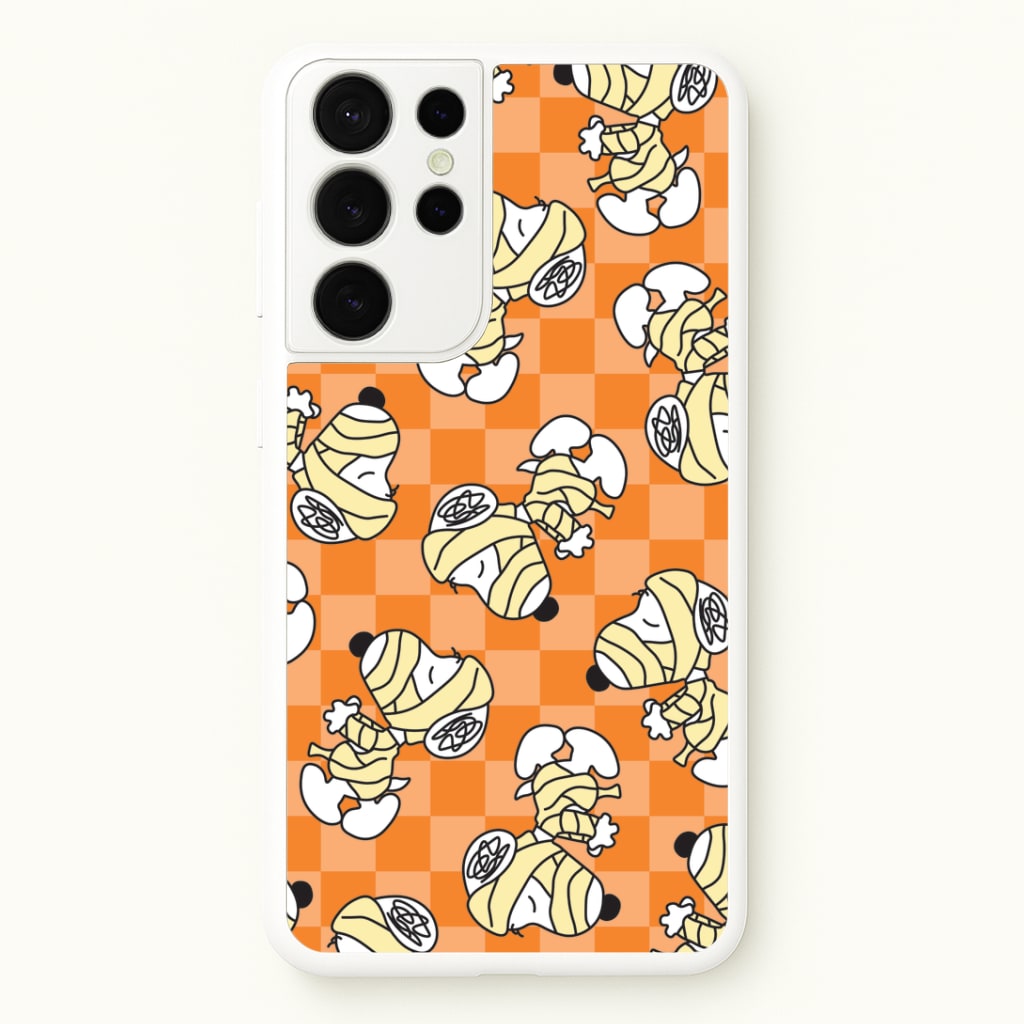 Mummy Cartoon Beagle Pattern Galaxy S21 Ultra Case