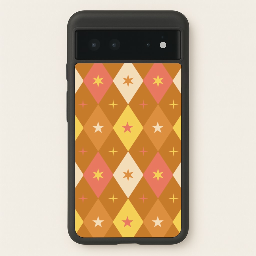 Retro Christmas Argyle Pattern Google Pixel 6 Case