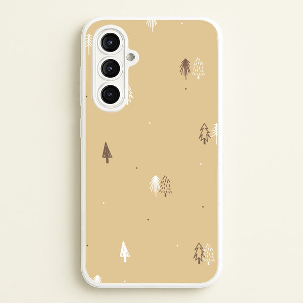 Minimal Christmas Trees Pattern Galaxy A16 Case