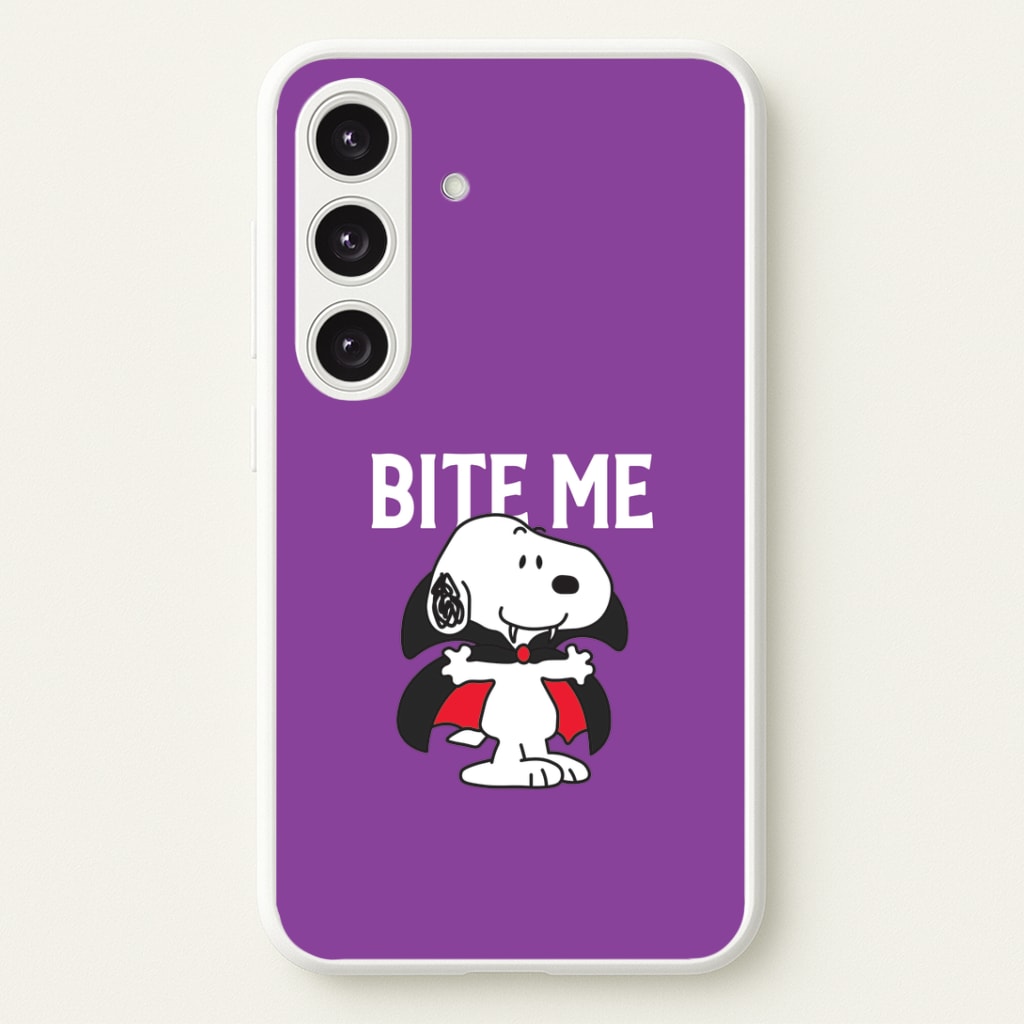 Bite Me Cartoon Beagle Galaxy S24 Plus Case