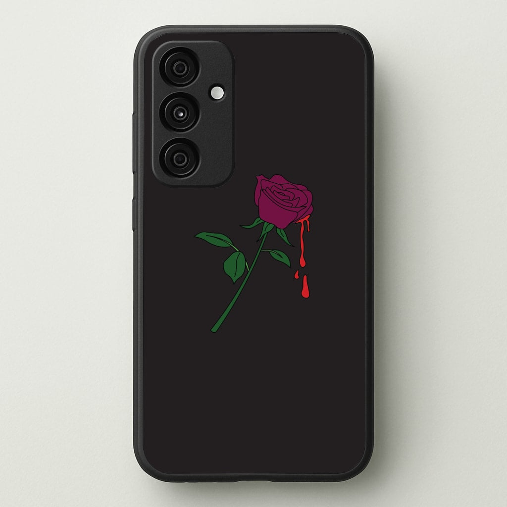 Dark Pink Rose Galaxy A55 Case