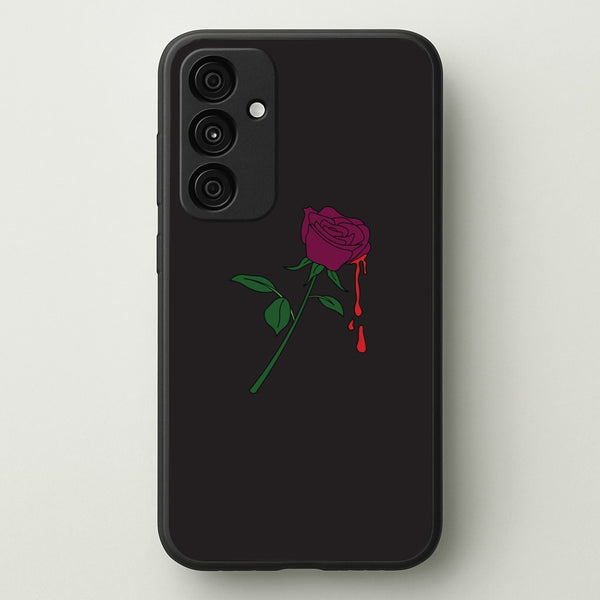 Dark Pink Rose Galaxy A55 Case