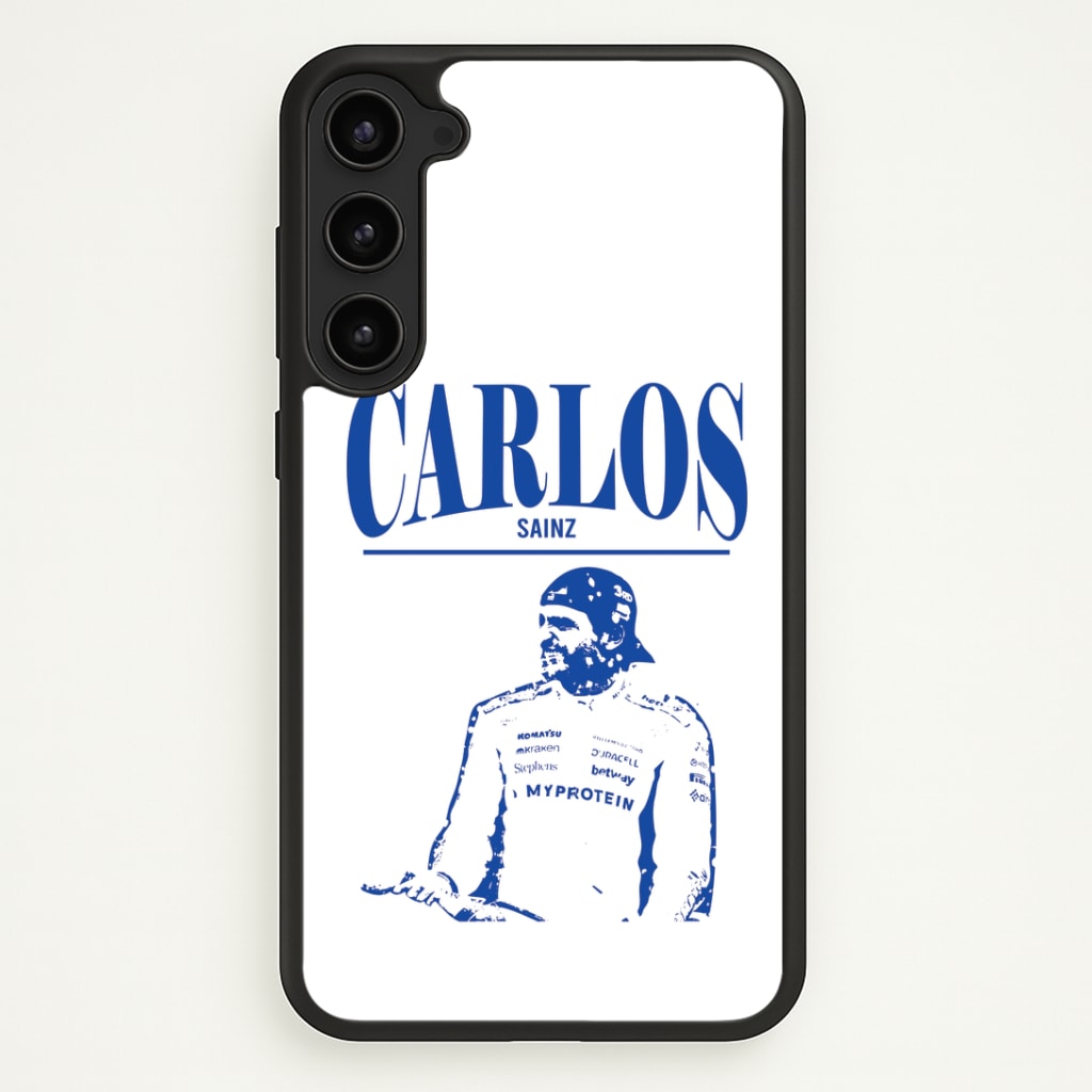 Carlos White And Blue Galaxy S23 Plus Case