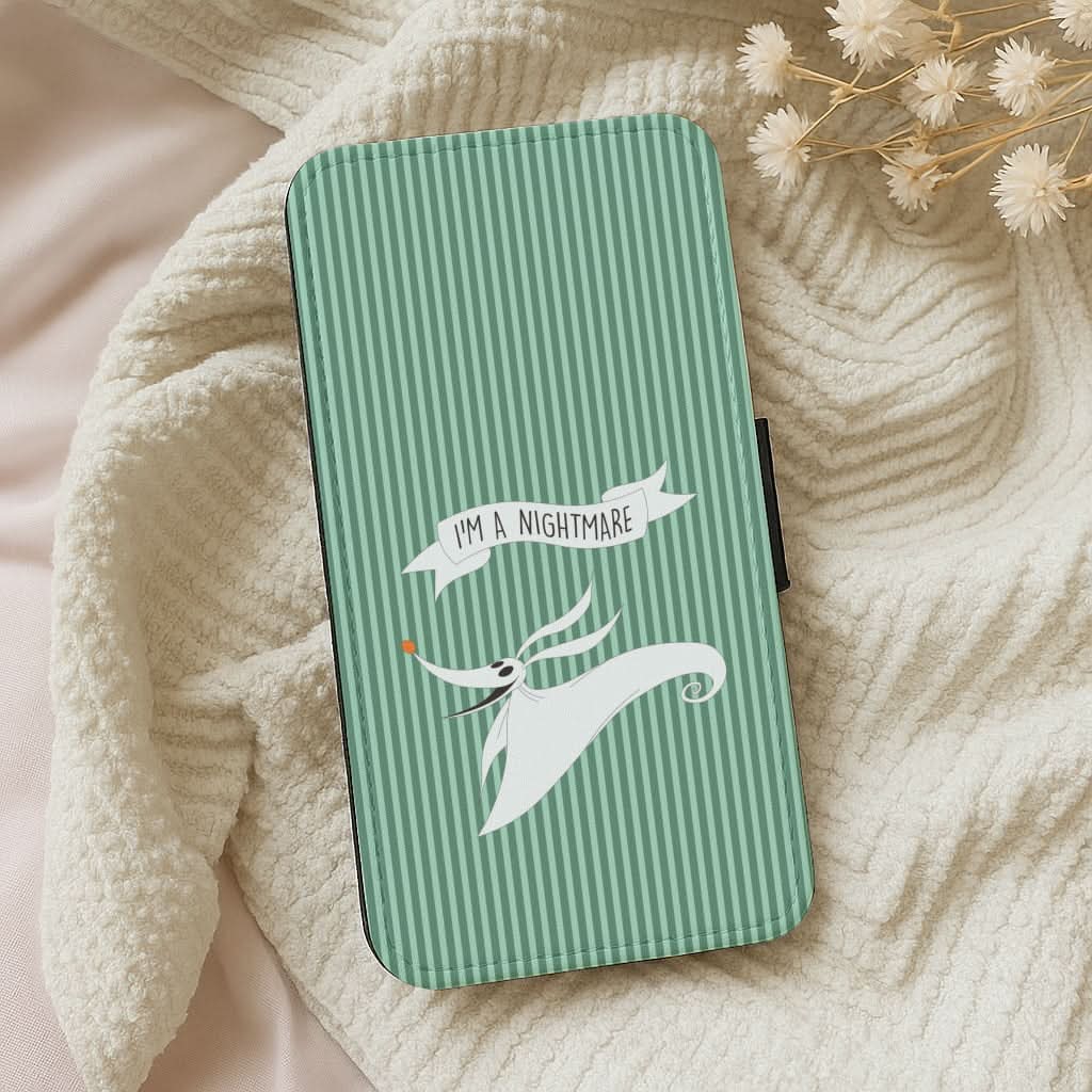 Stripey I'm A Nightmare Leather Phone Case