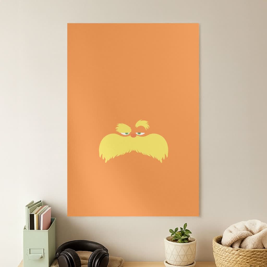 Orange Tree Creature Face Poster