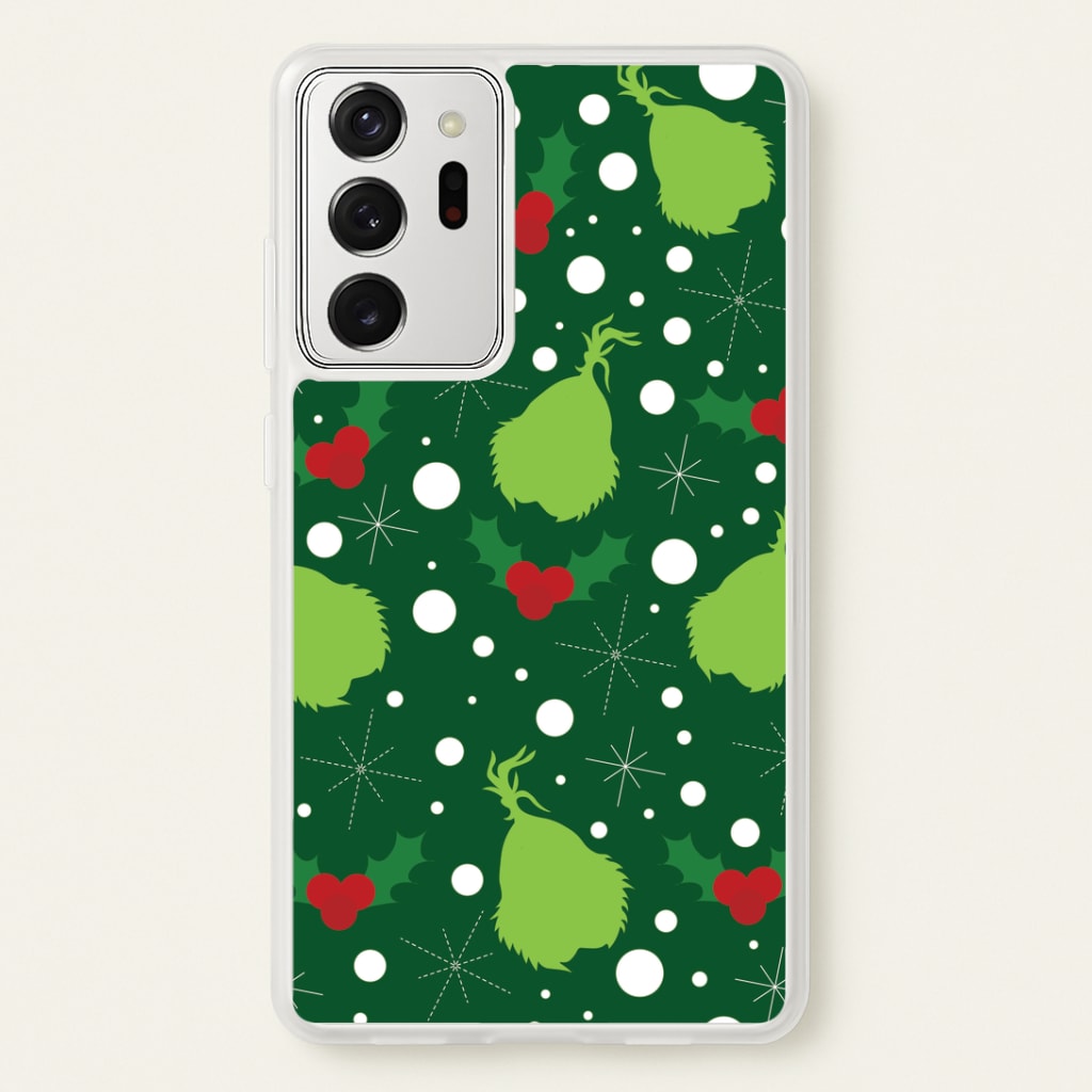 Green Creature Christmas Pattern Galaxy Note 20 Ultra Case