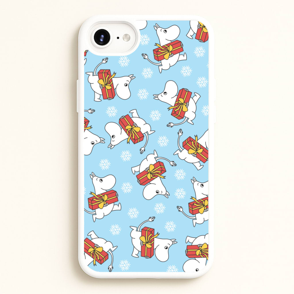 Present And Snowflakes Moom Pattern iPhone 6 Plus / 7 Plus / 8 Plus Case