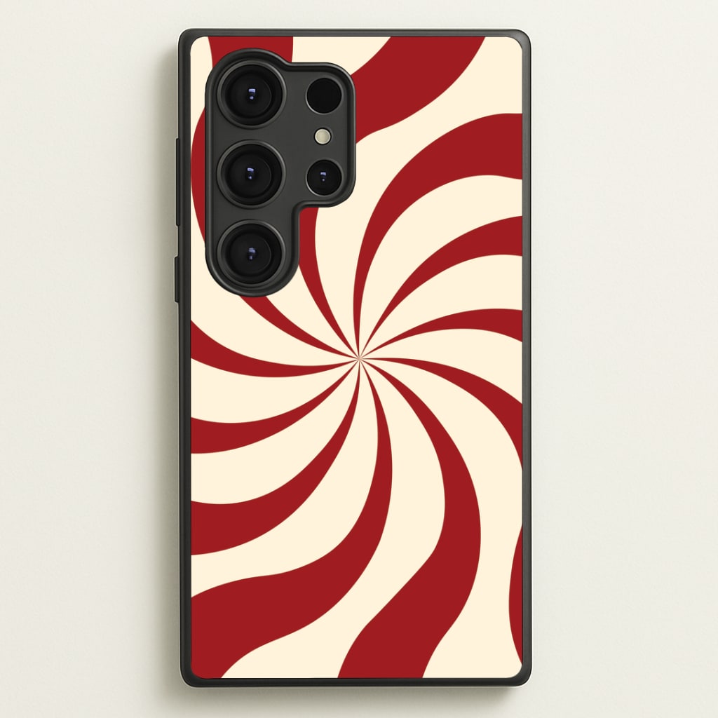 Peppermint Swirl Pattern Galaxy S25 Ultra Case