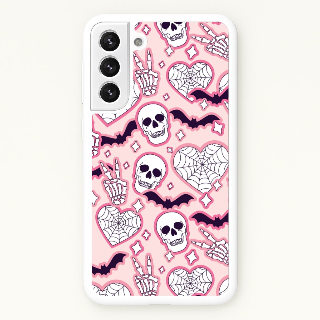 Cute Halloween Stickers Pattern Galaxy S22 Plus Case