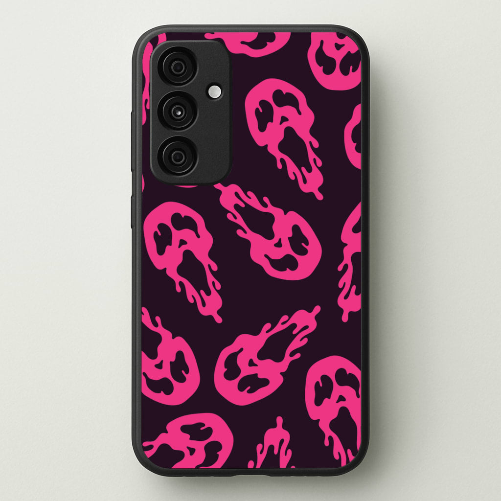Trippy Ghost Face Pattern Galaxy A35 Case