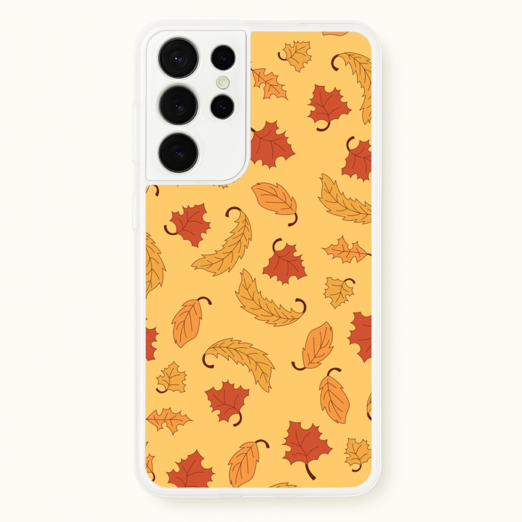 Leaves Assortment Pattern Galaxy S21 Ultra Case