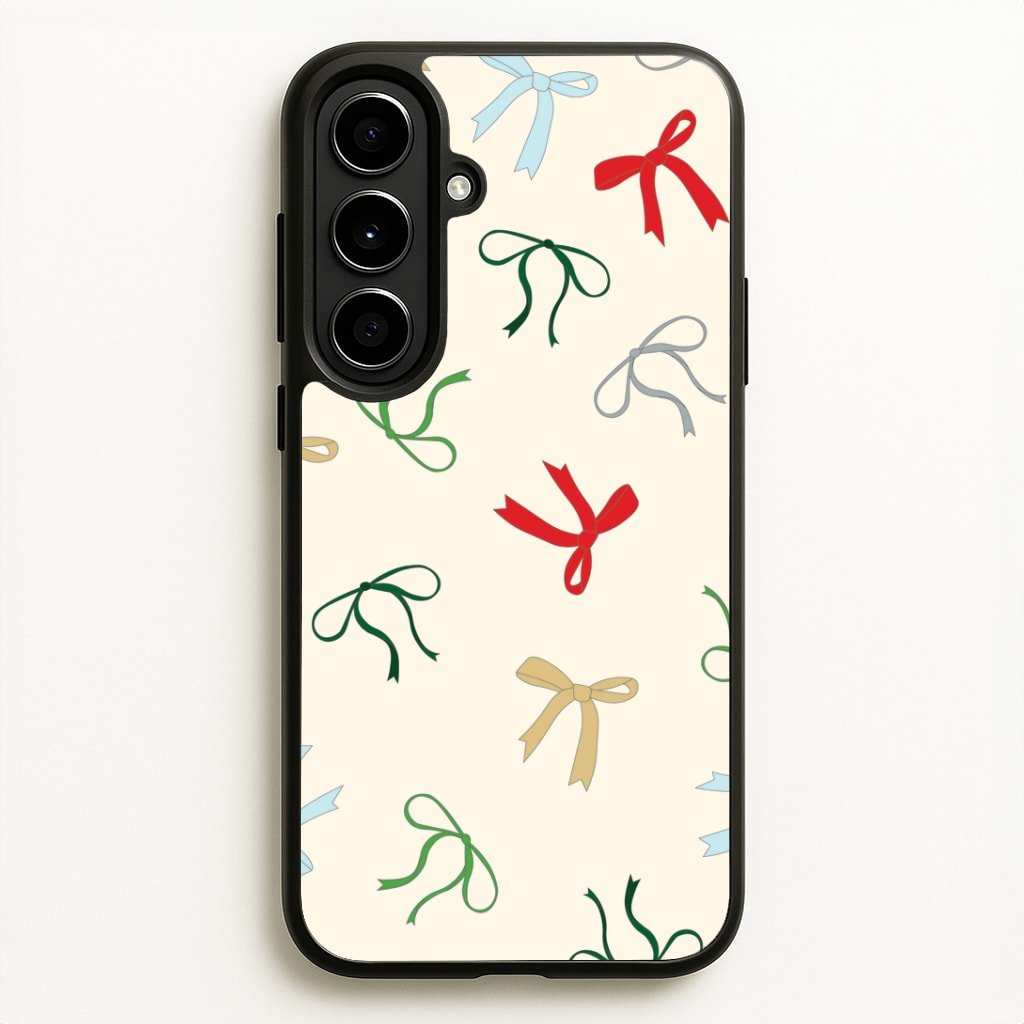 Coquette Christmas Bows Pattern Galaxy A56 Case