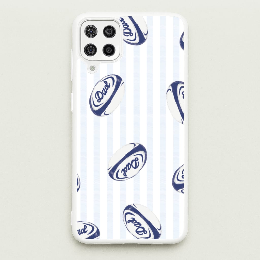 Dad Rugby Ball Pattern Galaxy A12 Case