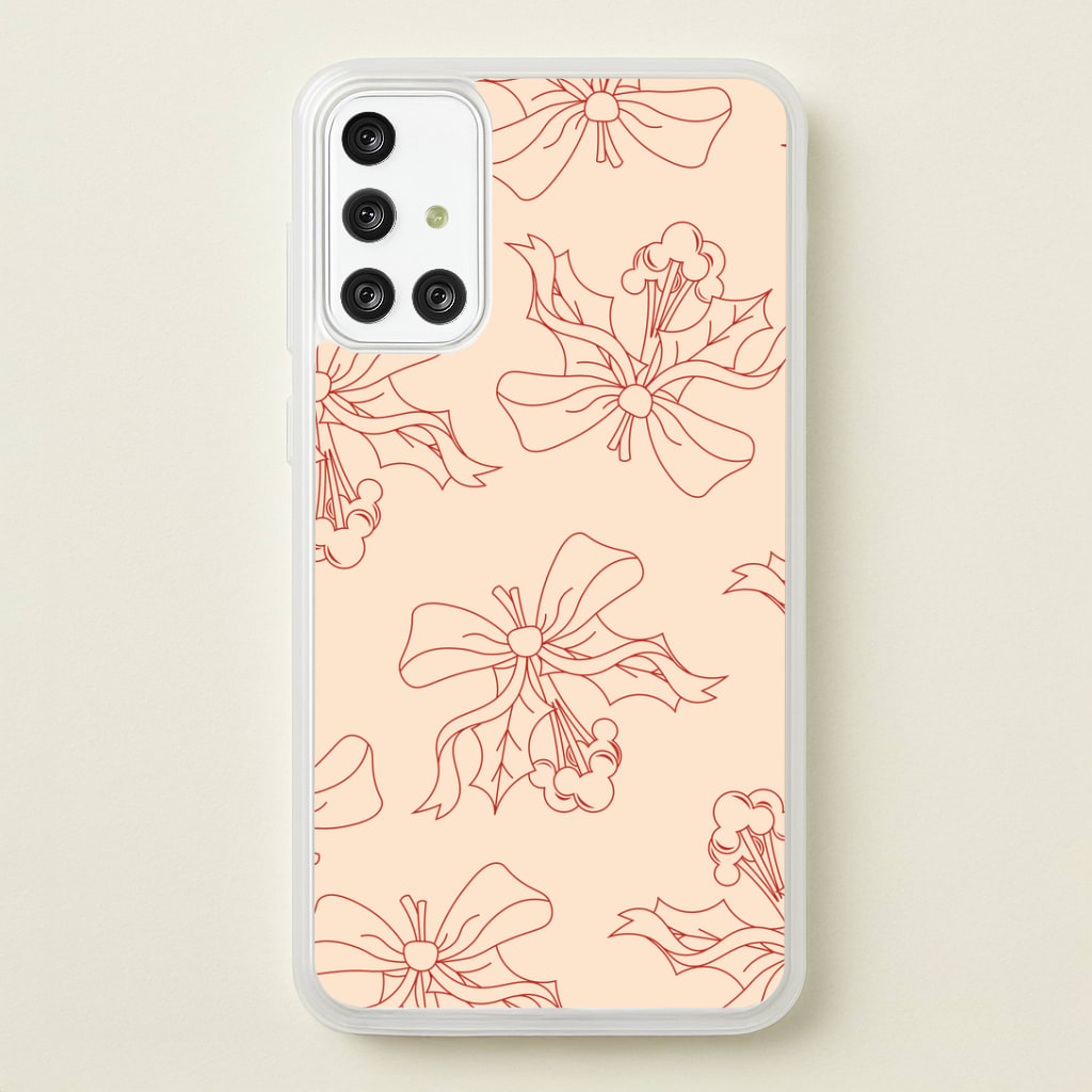 Cartoon Mouse Holly Pattern Galaxy A71 Case