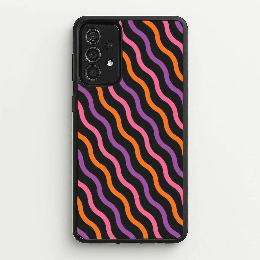 Wavy Abstract Halloween Pattern Galaxy A52 / A52s Case