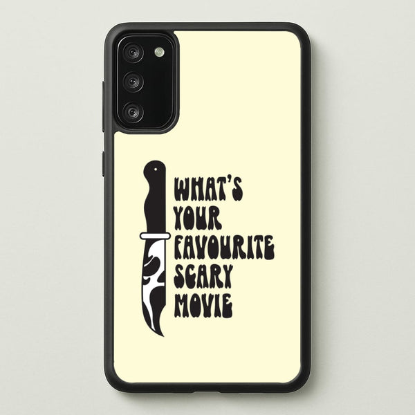 What's Your Favourite Scary Movie Trippy Galaxy A41 Case