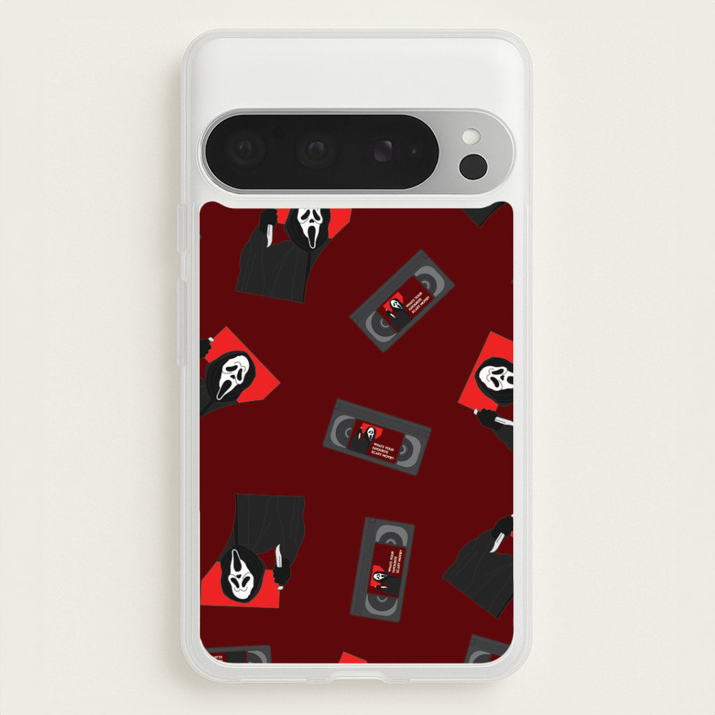 VHS & Ghostface Pattern Google Pixel 9 Pro XL Case