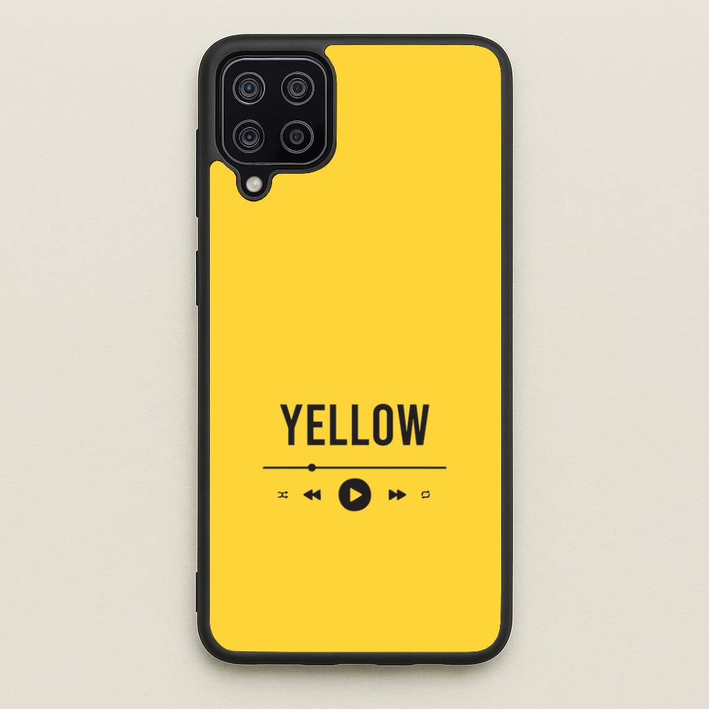 Yellow Music Player Galaxy A12 Case