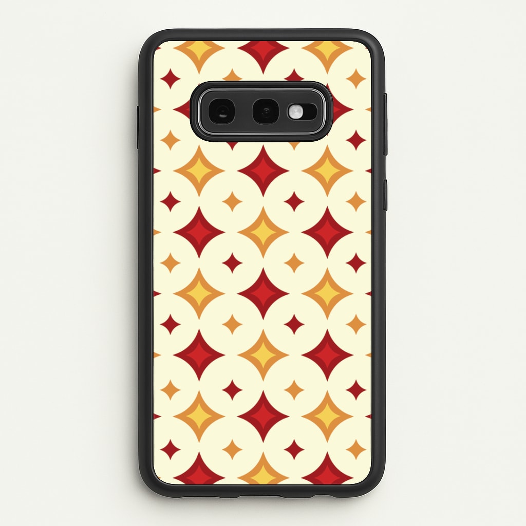 Geometric Christmas Stars Pattern Galaxy S10e Case