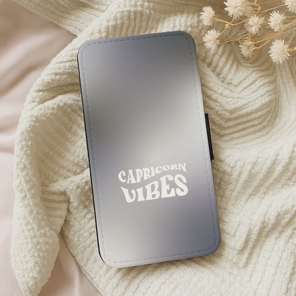 Capricorn Vibes Gradient Zodiac Leather Phone Case