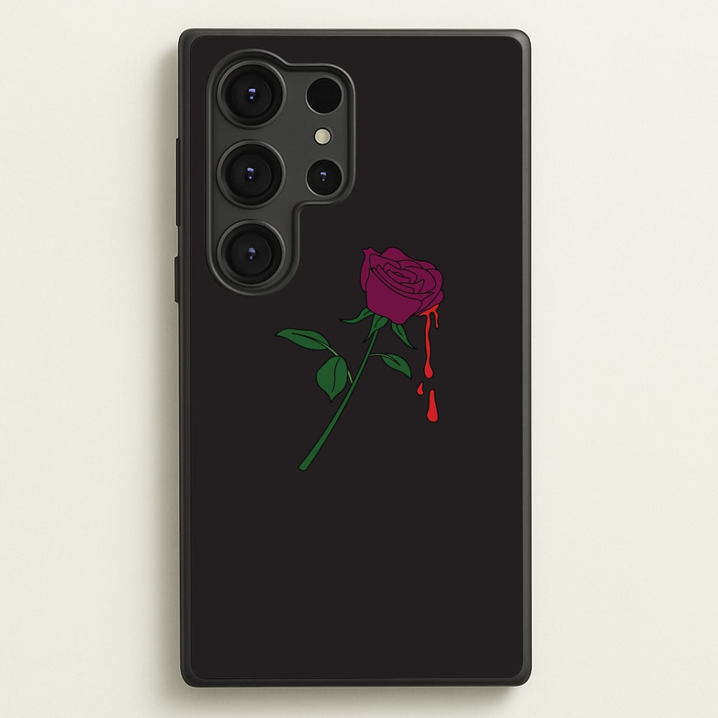 Dark Pink Rose Galaxy S25 Ultra Case