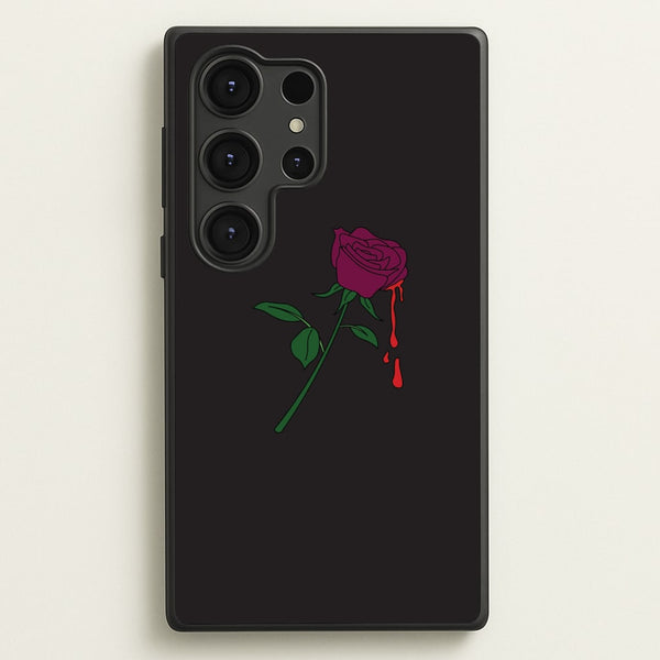 Dark Pink Rose Galaxy S25 Ultra Case