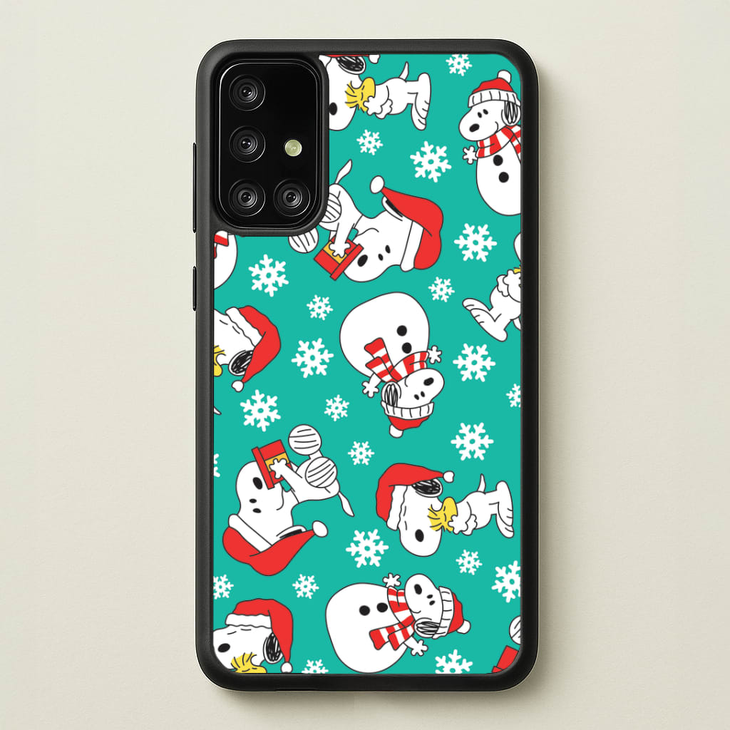 Christmas Cartoon Beagle Pattern Galaxy A71 Case