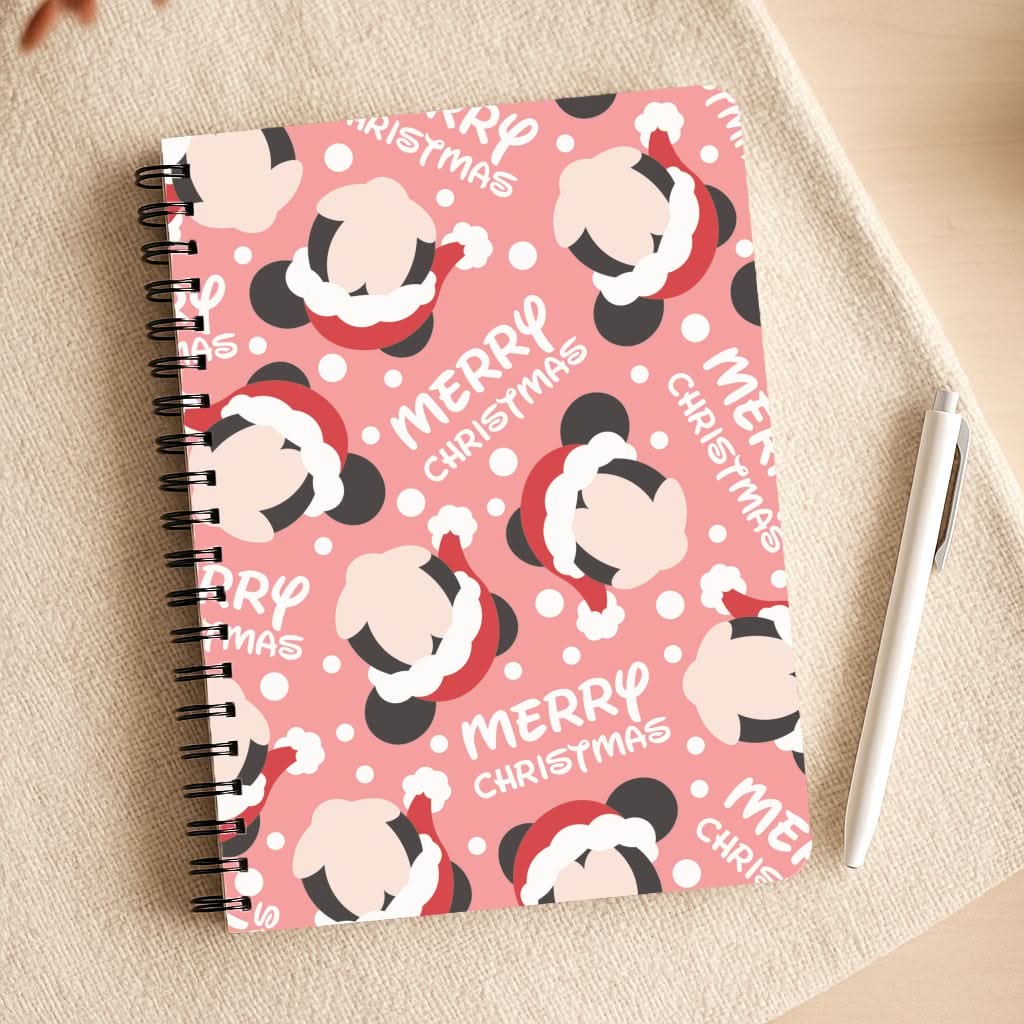 Merry Christmas Cartoon Mouse Pattern Notepad