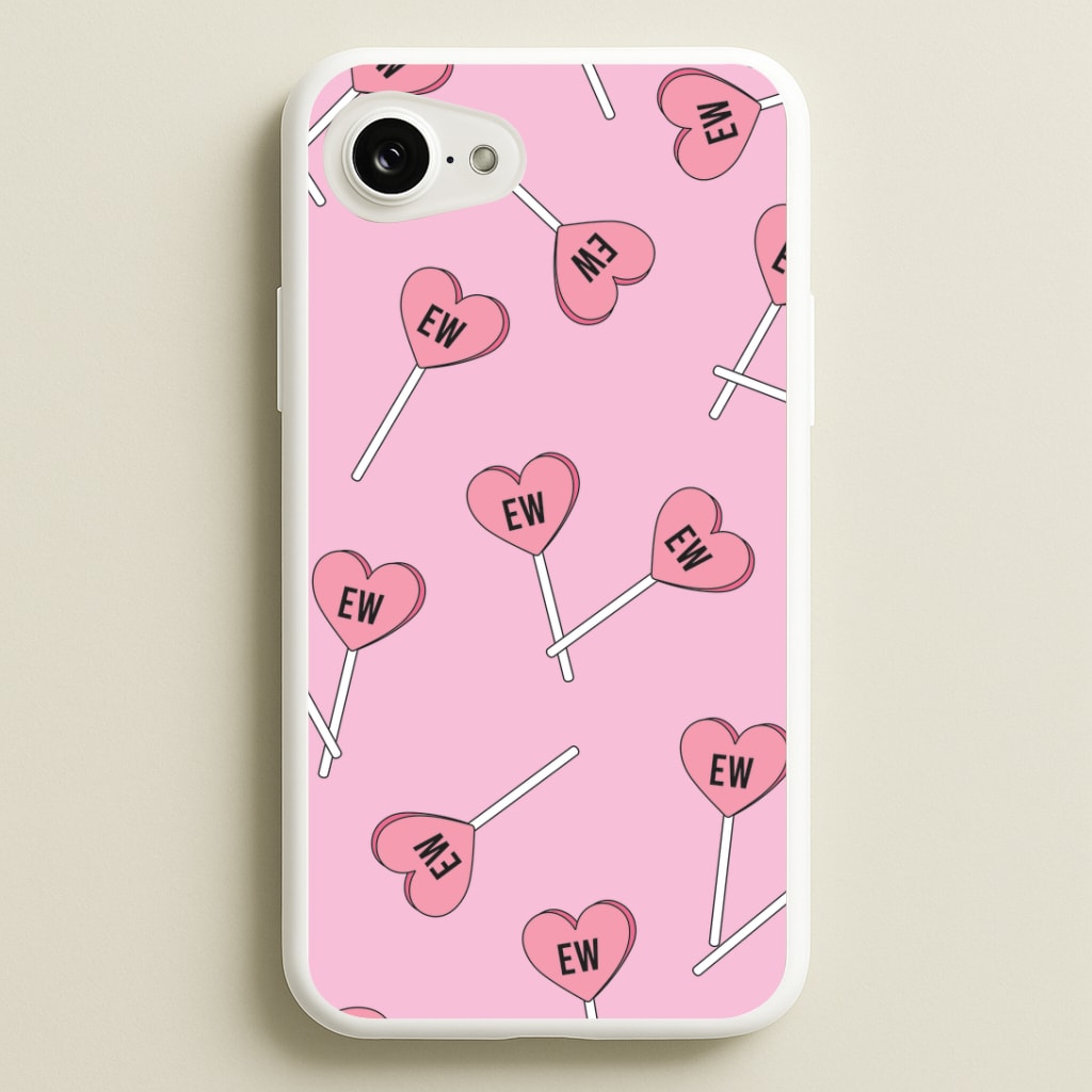 Ew Love Heart Lolipops Pattern iPhone 16e Case