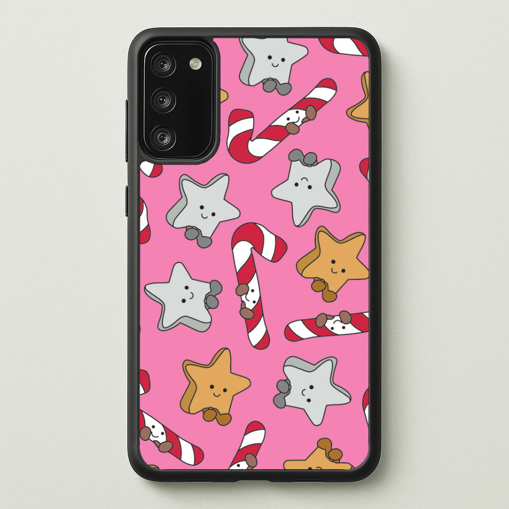 Pink Christmas Plushies Pattern Galaxy A41 Case