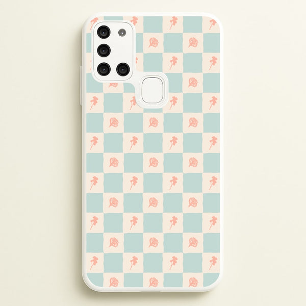 Patchwork Floral Pattern Galaxy A21s Case