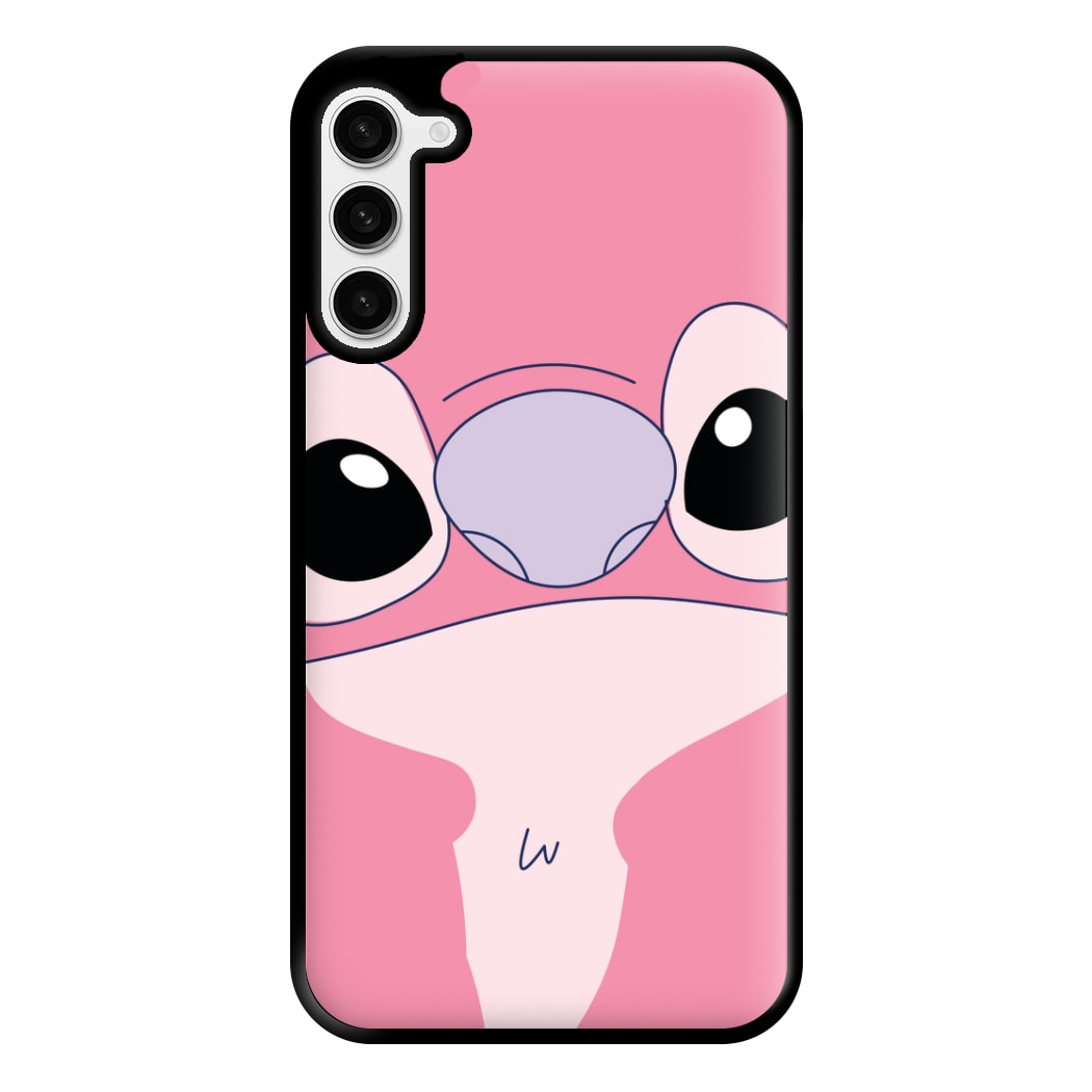 Cute Pink Alien Face Galaxy S23 Plus Case