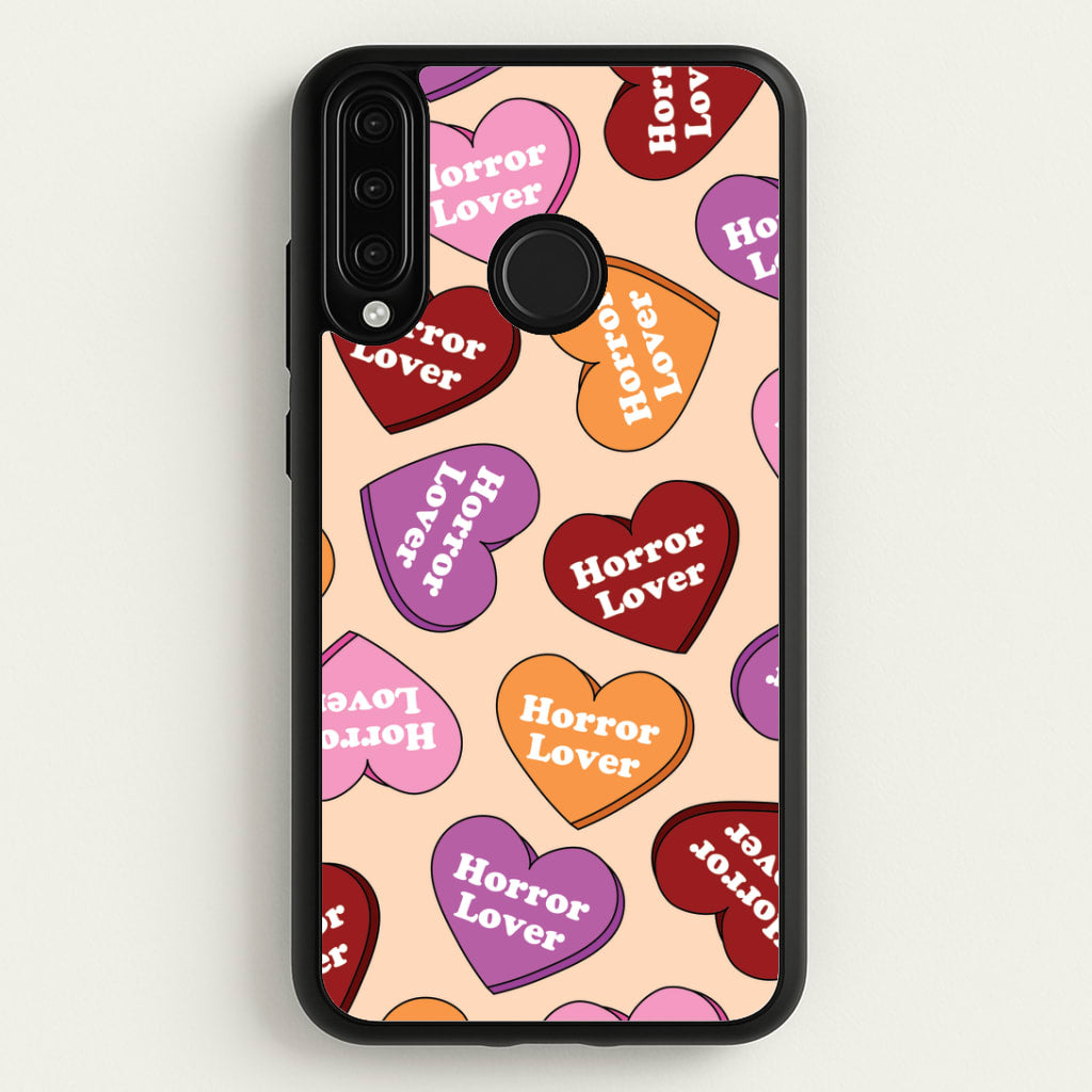 Horror Lover Hearts Pattern Huawei P30 Lite Case