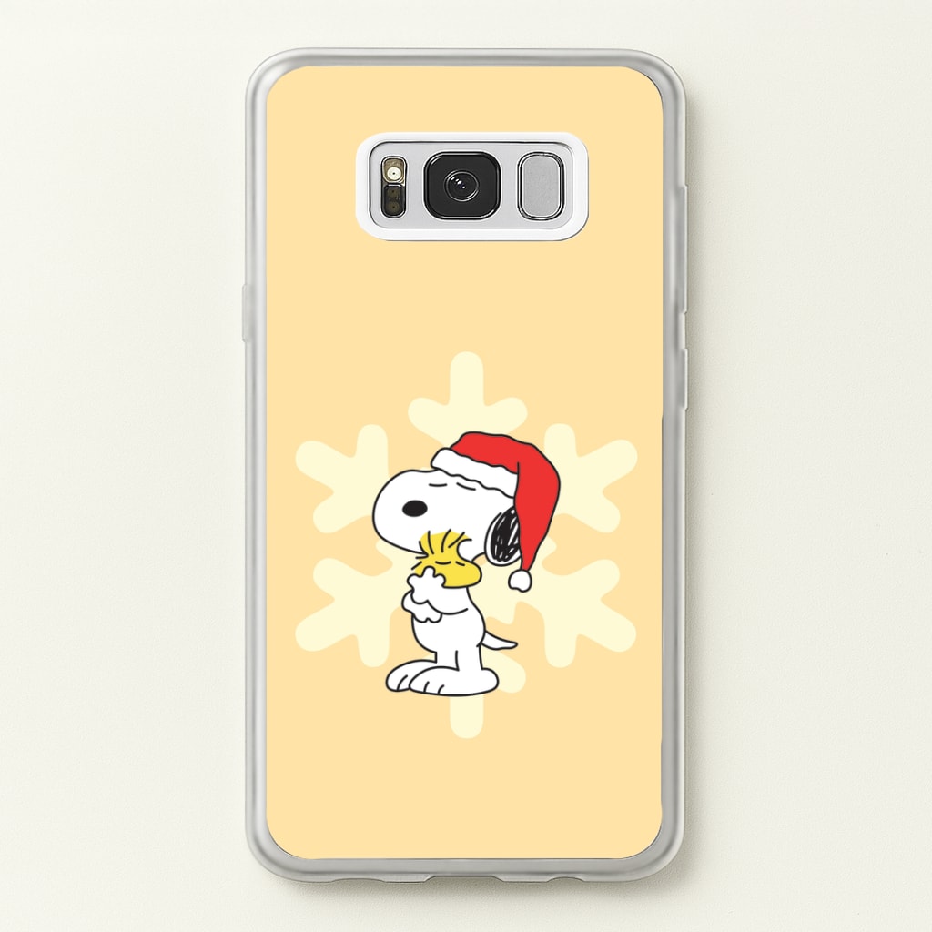 Christmas Cartoon Beagle And Bird Galaxy S8 Plus Case