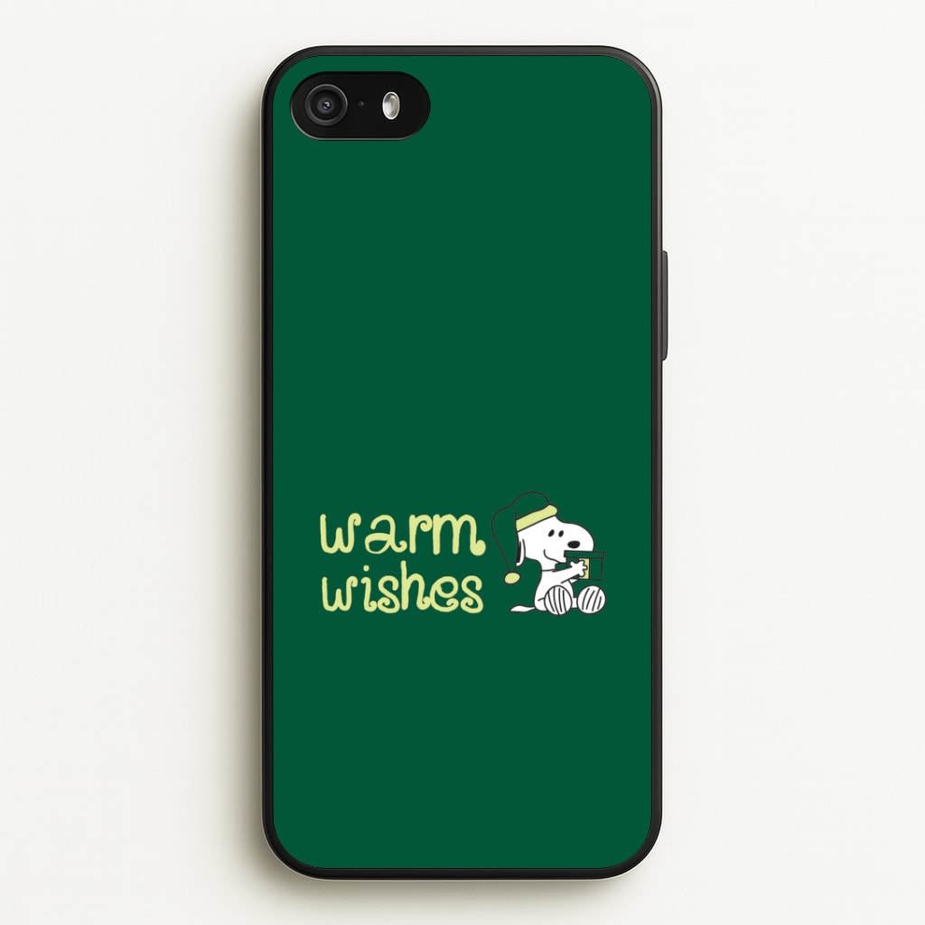 Cartoon Beagle Warm Wishes iPhone 5 / 5s / SE 2016 Case