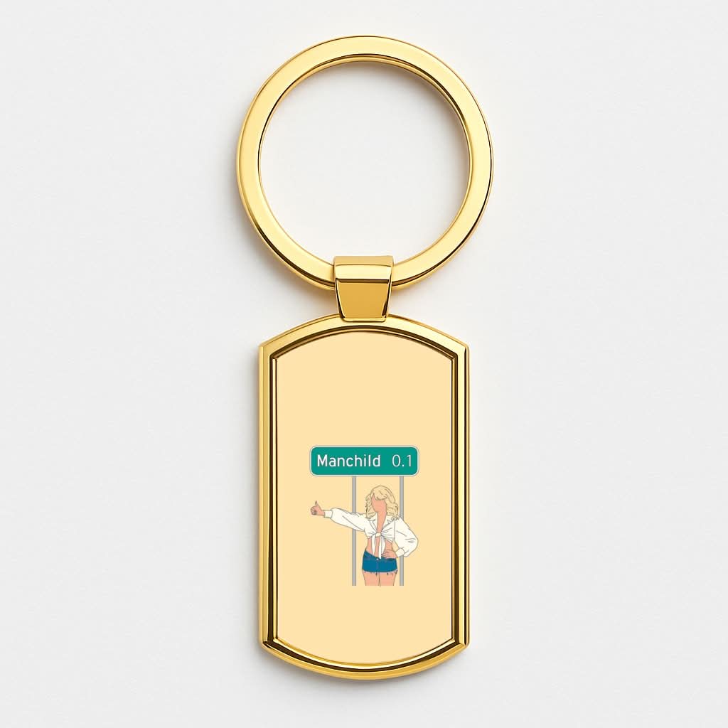 Man Child Miles Gold Keyring