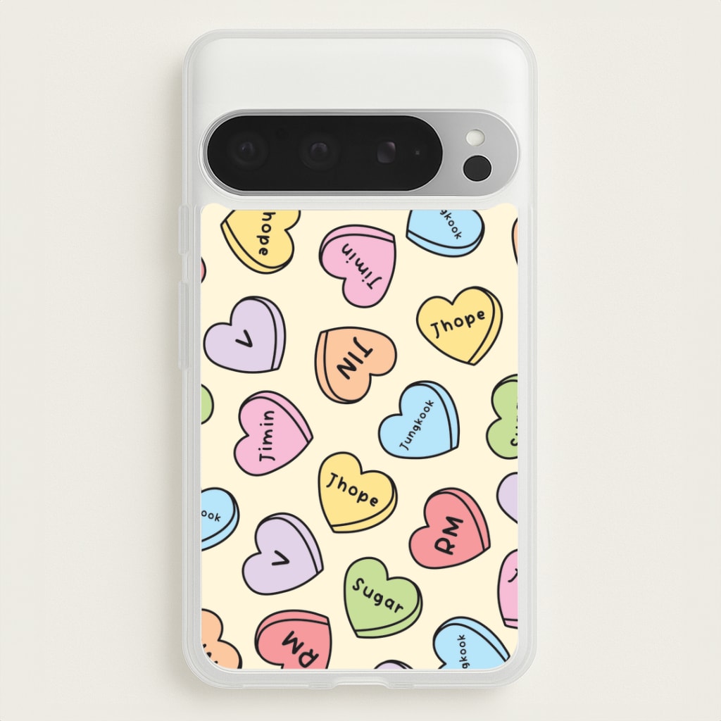 K-Pop Band Members Love Hearts Pattern Google Pixel 9 Pro XL Case
