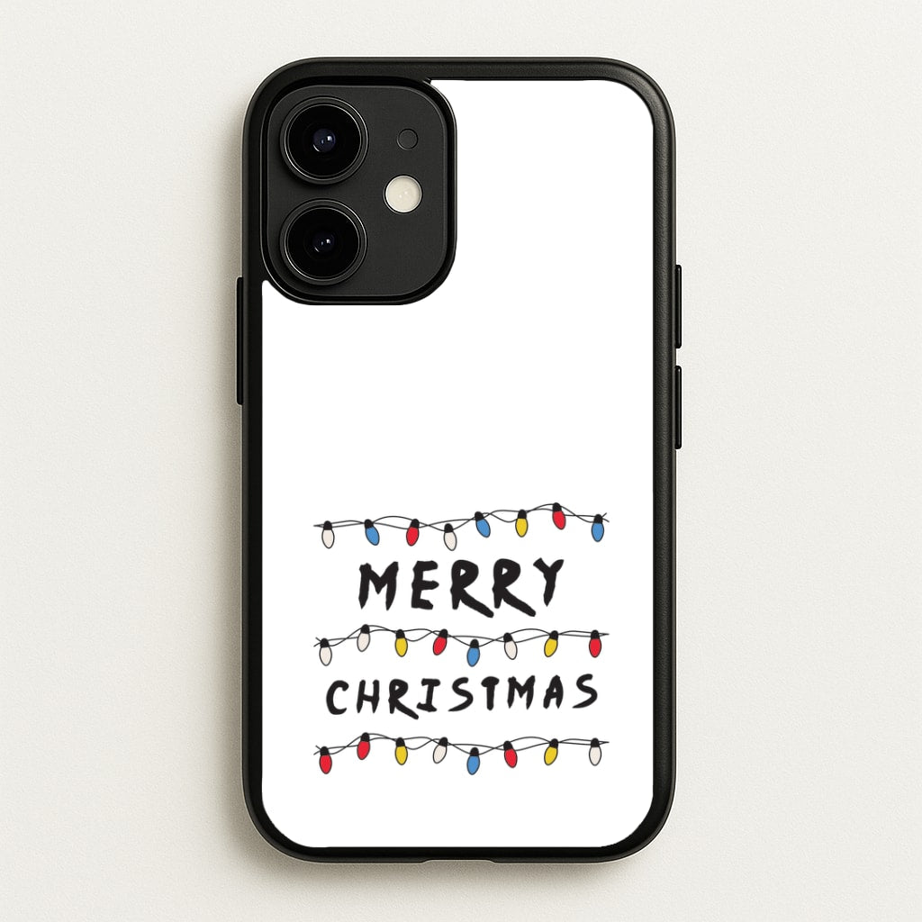 Merry Christmas String Lights iPhone 12 / 12 Pro Case