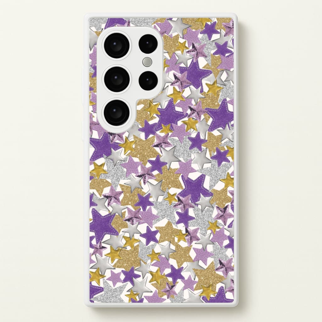 Mauve Stars Collage Galaxy S24 Ultra Case
