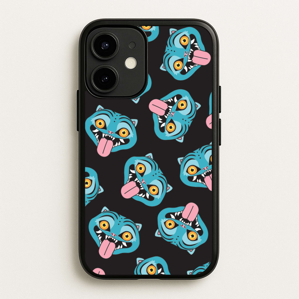 Demon Cat Pattern iPhone 12 / 12 Pro Case